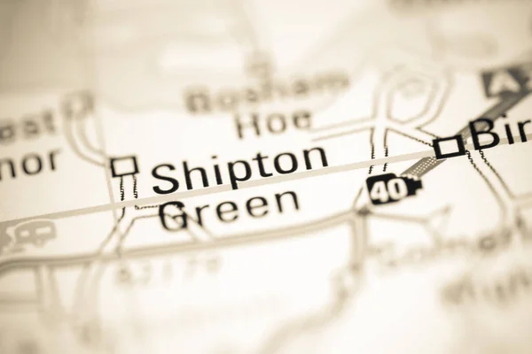 Shipton Green Велика Британія Географічній Карті — стокове фото