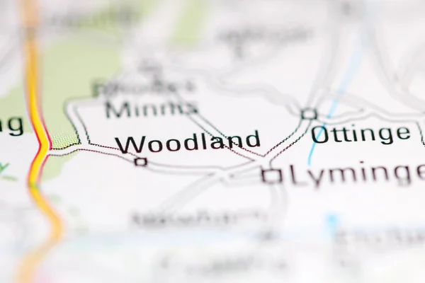 ウッドランド 地理地図上のイギリス — ストック写真
