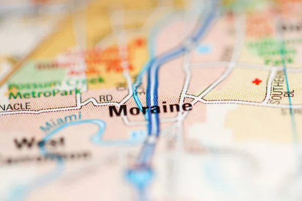 Moraine Map United States America — Stock Photo, Image