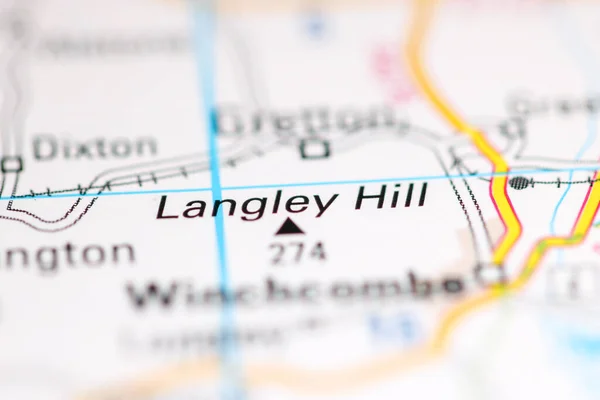 ラングレー 地理地図上のイギリス — ストック写真
