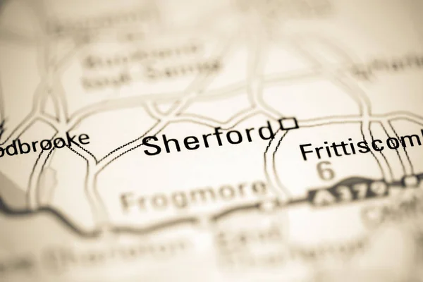 Sherford Großbritannien Auf Einer Geografischen Karte — Stockfoto