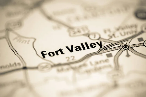 Fort Valley Georgia Usa Geography Map — Stock Photo, Image