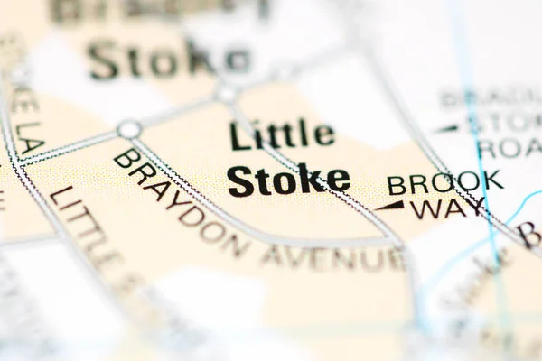 Little Stoke Mapie Geograficznej Wielkiej Brytanii — Zdjęcie stockowe