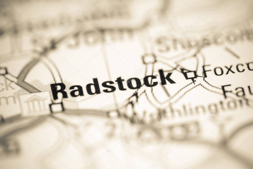 Radstock. United Kingdom on a geography map