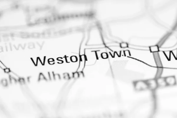 ウェストンタウン 地理地図上のイギリス — ストック写真