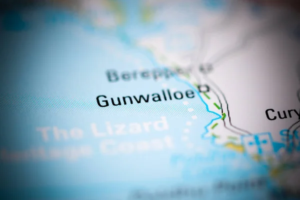 Gunwalloe. United Kingdom on a geography map