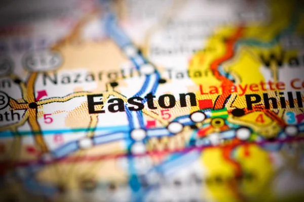 Easton Pennsylvanie États Unis Sur Une Carte Géographique — Photo