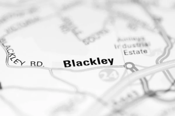 Blackley Географічній Карті Великої Британії — стокове фото