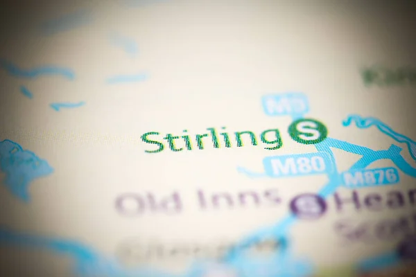 Stirling Reino Unido Mapa Geográfico — Foto de Stock