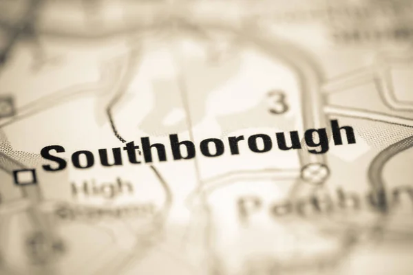 Zuidwijk Verenigd Koninkrijk Aardrijkskundekaart — Stockfoto