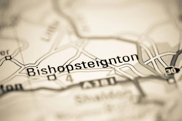 Бішопстейгнетон Велика Британія Географічній Карті — стокове фото