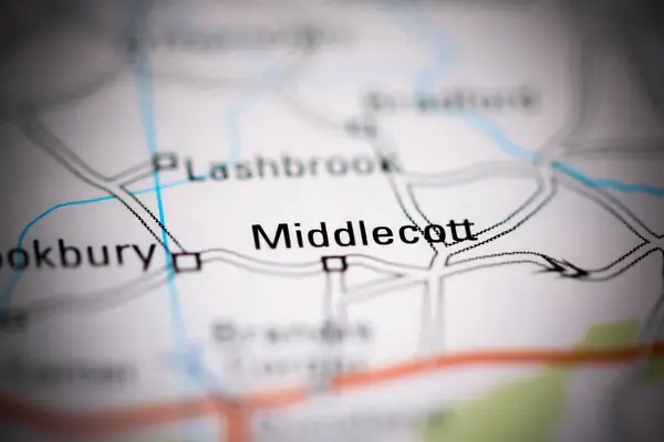Middlecott Reino Unido Sobre Mapa Geografia — Fotografia de Stock