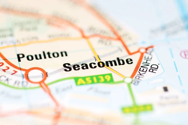 英国の地理地図上のSeacombe — ストック写真