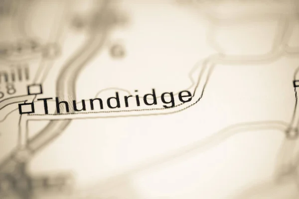 Thundridge Regno Unito Una Carta Geografica — Foto Stock