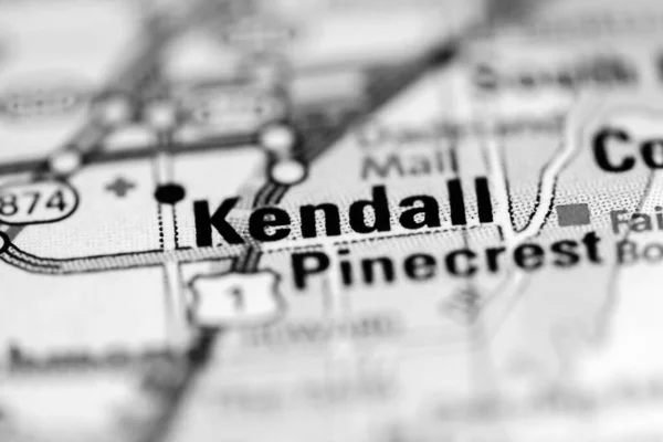 Kendall on a geographical map of USA