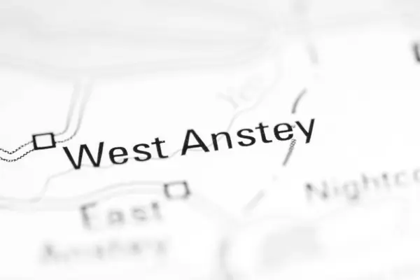 West Anstey Regno Unito Una Carta Geografica — Foto Stock