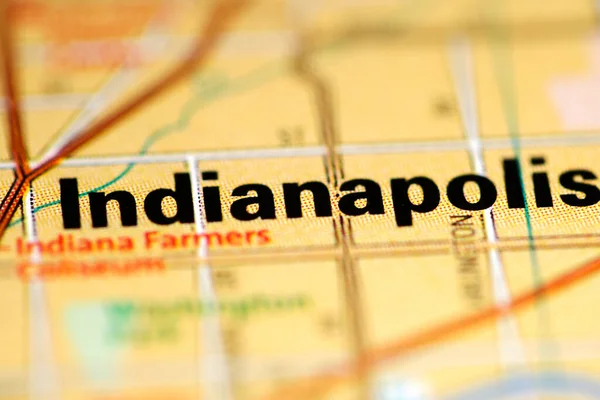 Indianápolis Mapa Geográfico Estados Unidos — Foto de Stock