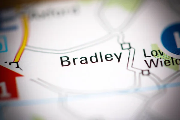 ブラッドリー 地理地図上のイギリス — ストック写真