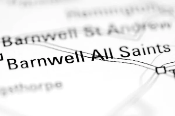 Barnwell All Saints Географічній Карті Великої Британії — стокове фото