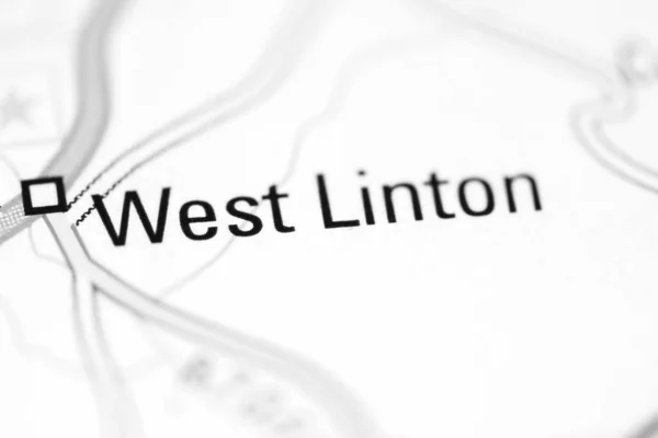 イギリスの地理地図上の西リントン — ストック写真