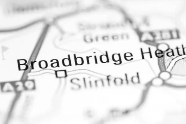 Broadbridge Heath Reino Unido Sobre Mapa Geografia — Fotografia de Stock