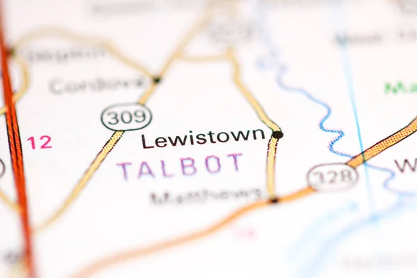 Lewistown Maryland États Unis Sur Une Carte Géographique — Photo