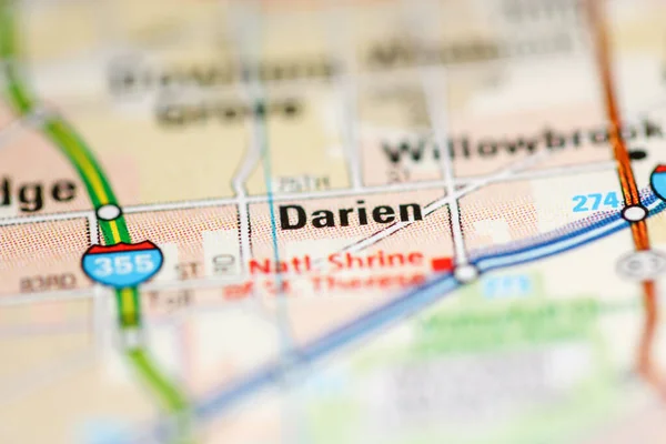 Darien Mapa Estados Unidos América — Foto de Stock