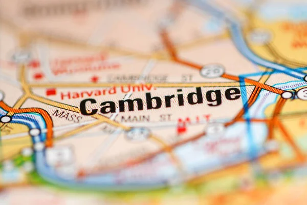 Cambridge Amerika Birleşik Devletleri Haritasında — Stok fotoğraf