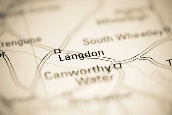 Ленгдон Велика Британія Географічній Карті — стокове фото
