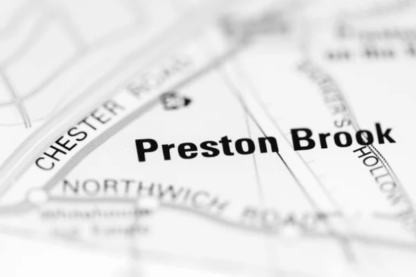 Престон Брук Географічній Карті Великої Британії — стокове фото