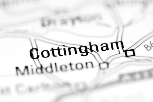 Cottingham Auf Einer Geografischen Landkarte Von Großbritannien — Stockfoto