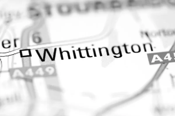 Whittington Географічній Карті Великої Британії — стокове фото