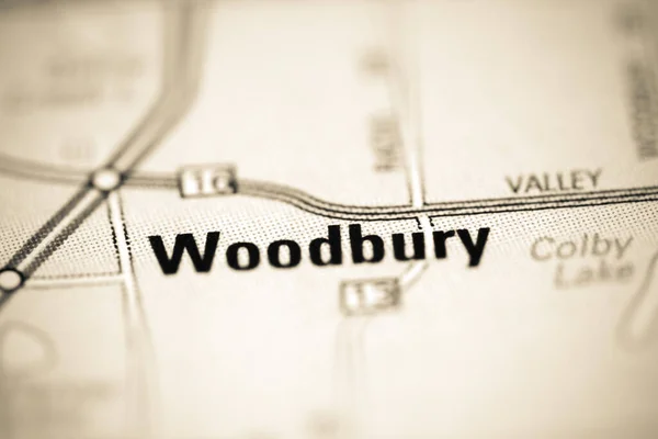 Woodbury Mapa Geográfico Dos Eua — Fotografia de Stock