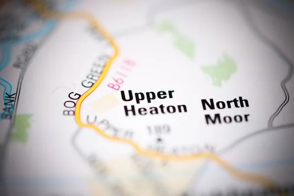 Upper Heaton Geographical Map — Stock Photo, Image