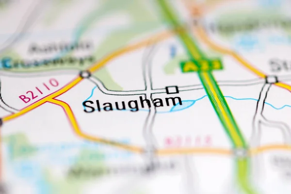 Slaugham Reino Unido Mapa Geográfico —  Fotos de Stock