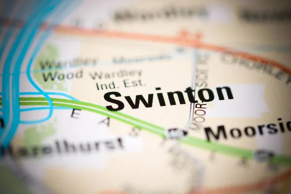 Swinton Mapie Geograficznej Wielkiej Brytanii — Zdjęcie stockowe