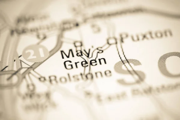 メイの緑 地理地図上のイギリス — ストック写真