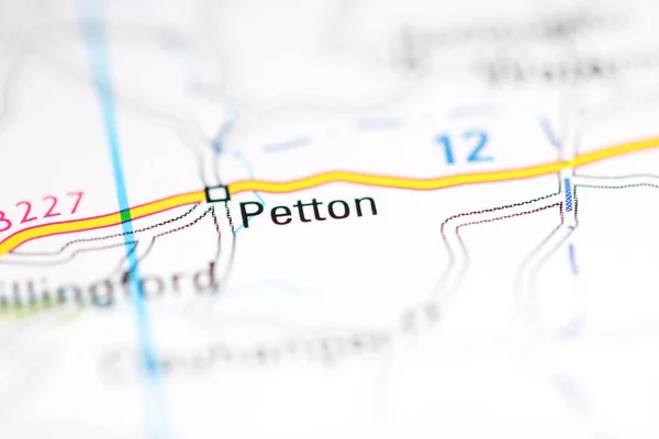 ペトン 地理地図上のイギリス — ストック写真