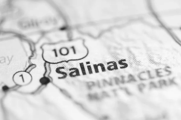 Salinas Una Mappa Geografica Degli Stati Uniti — Foto Stock