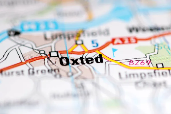 Oxted Reino Unido Sobre Mapa Geografia — Fotografia de Stock