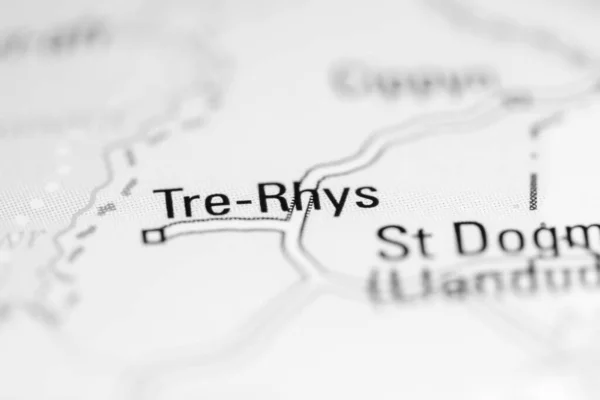 略称はRhys 地理地図上のイギリス — ストック写真
