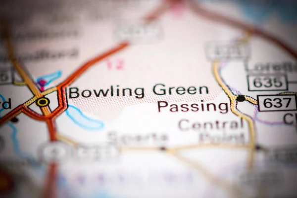 Bowling Green. Virginia. USA on a geography map