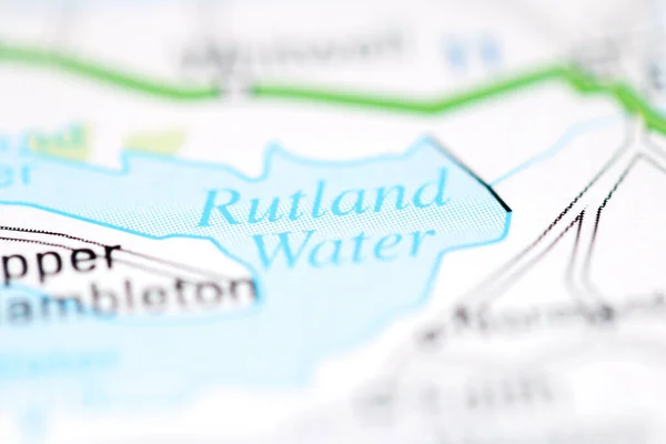 Rutland Water on a geographical map of UK