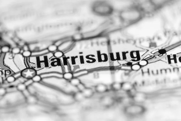 Harrisburg Pennsylvania Usa Een Aardrijkskundekaart — Stockfoto