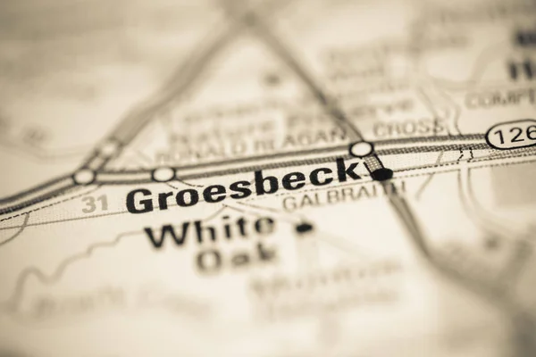 Groesbeck Una Mappa Degli Stati Uniti America — Foto Stock
