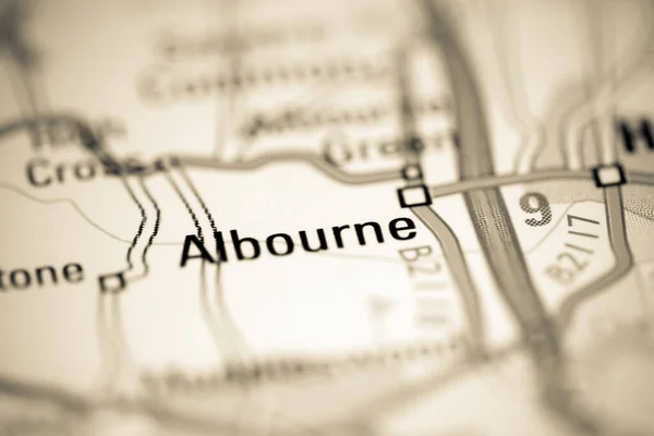 アルボーン 地理地図上のイギリス — ストック写真