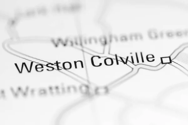 Weston Colville Ben Egyesült Királyság Földrajzi Térképen — Stock Fotó