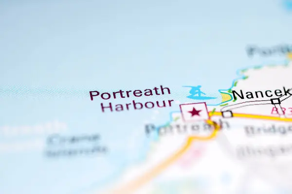 Port Portrecie Zjednoczone Królestwo Mapie Geograficznej — Zdjęcie stockowe