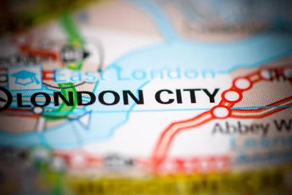 London City Reino Unido Mapa Geográfico — Foto de Stock