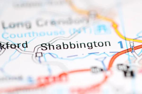 Шаббінгтон Велика Британія Географічній Карті — стокове фото